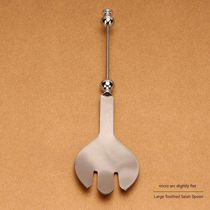 Beadable Salad Spoon Stainless Steel Zinc Alloy Bead Handle 9
