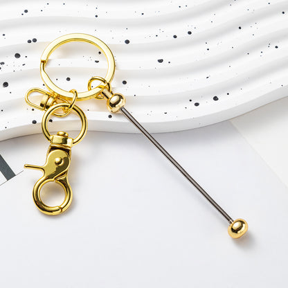 Beadable Gradient Color DIY Metal Keychain