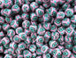 15mm Silicone Beads Pink Yellow Lightning Print 50pcs