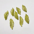 Czech Glass Beads Seaweed Leaf 14x37mm Translucent Green Blue Jasper 100pcs 15
