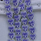 Heart Ceramic Beads 15mm Bow Pattern Lace Glazed 10pcs 3
