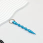 Self Defense Keychain Alloy Aviation Aluminum Bamboo Design - Light blue