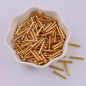Electroplated Bugle Glass Beads 15mm Metallic Mixed Colors 70pcs 5