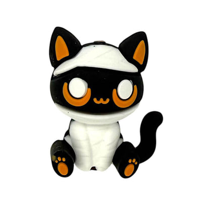 Silicone 3D Focal Beads Bandage Cat Sitting Pose 20pcs 4