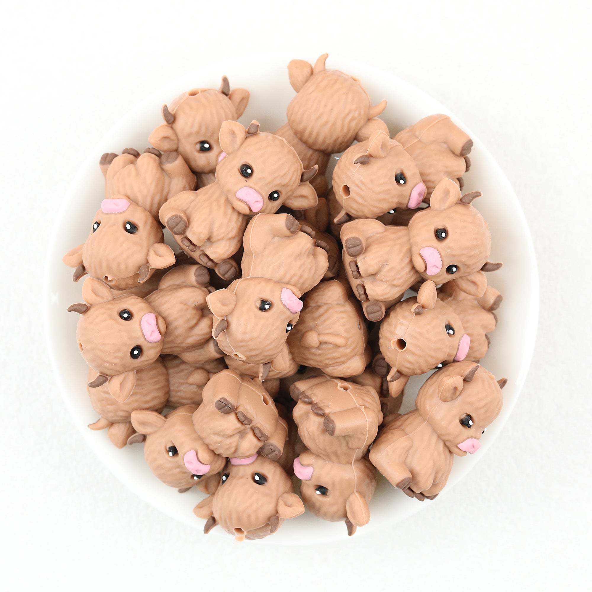  3D Cute Yak Silicone Focal Beads 20Pcs 5