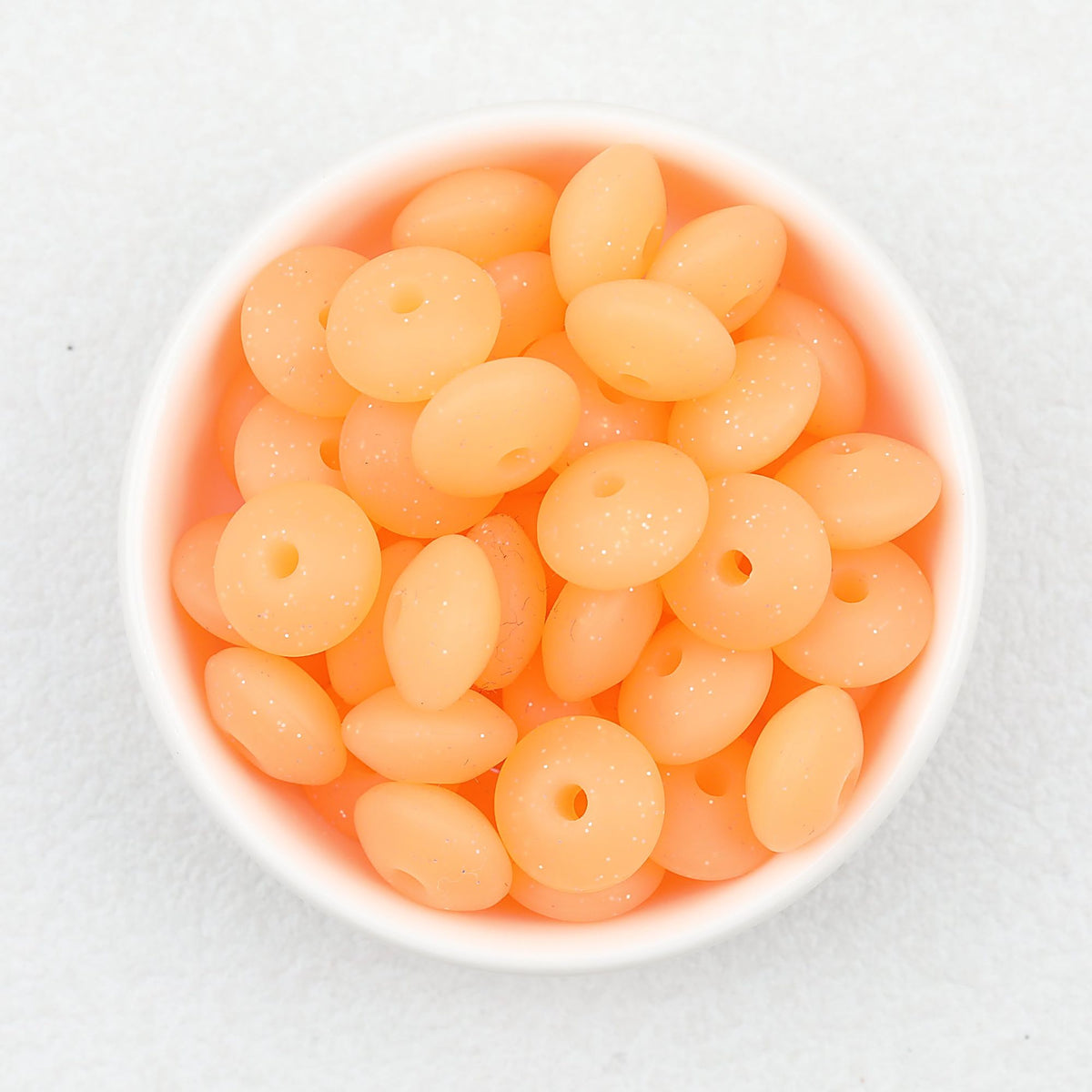 12mm Glitter Silicone Round Spacer Beads Assorted Colors 50pcs - 2