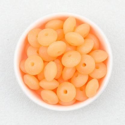 12mm Glitter Silicone Round Spacer Beads Assorted Colors 50pcs - 2