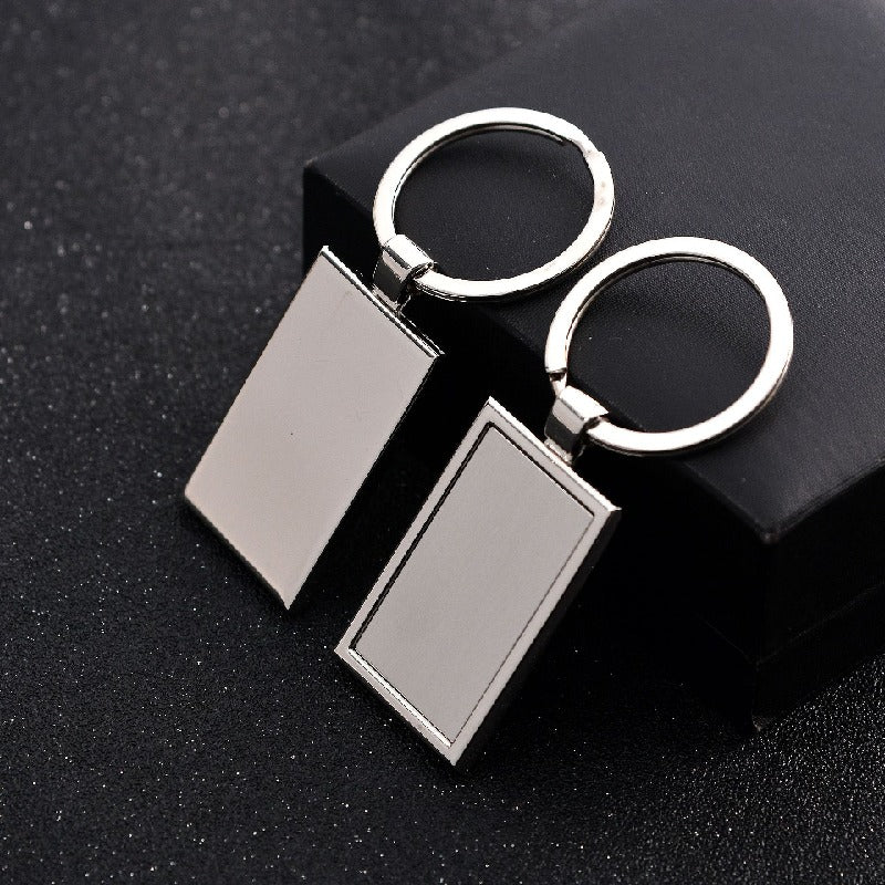 Creative Stainless Steel Blank Keychain Durable Zinc Alloy for Men 4