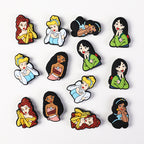 Silicone Focal Beads Disney Princess Front Facing Detailed Faces 20pcs 5