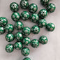 Printed Bubblegum Beads 20mm Christmas Lollipop Swirl Acrylic 4