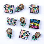 Silicone Focal Beads Dreams With Printed Text 20pcs 16