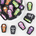 3D Mummy Coffin Silicone Focal Beads 20 pcs Colorful Assortment