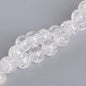 Crackle Round Glass Beads 8mm Glossy Fractured Texture Mixed Colors 50pcs 15