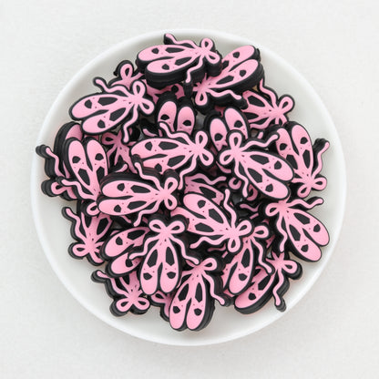 Pink Ballet Shoe Silicone Focal Beads 20 pcs 2