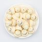 3D Colorful Steamer Glitter Buns Silicone Focal Beads 20pcs 8