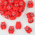 Red 3D Monster Silicone Focal Beads 20pcs