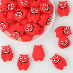 Red 3D Monster Silicone Focal Beads 20pcs