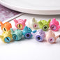 Baking Painted One-Eyed Monster Acrylic Beads 16mm Colorful Glossy 50pcs 13