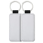 Sublimation Blank Keychain White Metal Ring Multiple Shapes 9