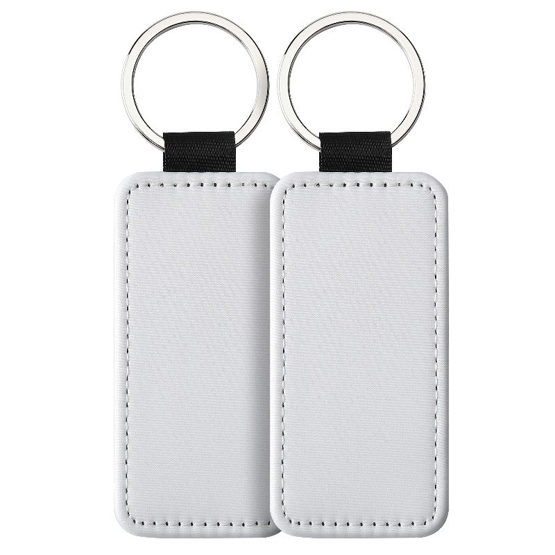 Sublimation Blank Keychain White Metal Ring Multiple Shapes 9