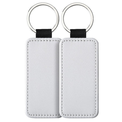 Sublimation Blank Keychain White Metal Ring Multiple Shapes 9