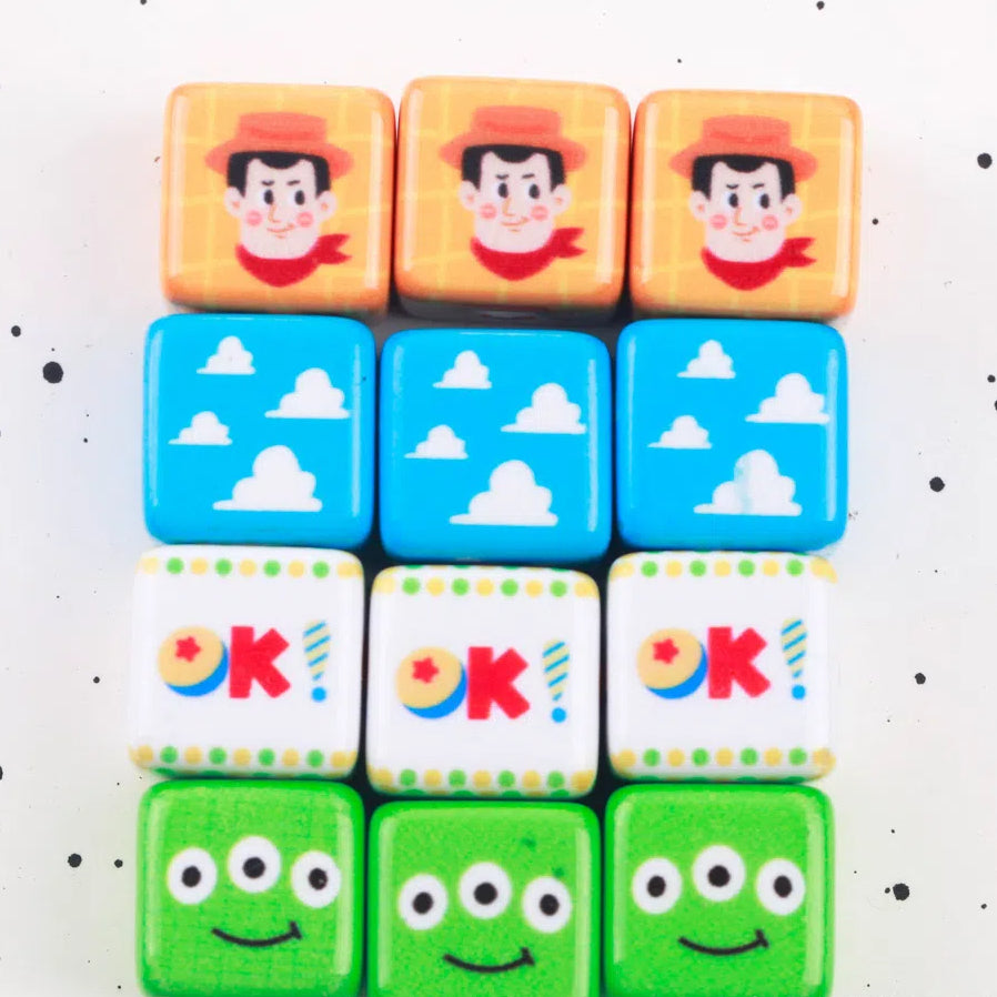 Painted Square Acrylic Beads 15mm Toy Story Printed 10pcs 3