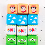 Painted Square Acrylic Beads 15mm Toy Story Printed 10pcs 3