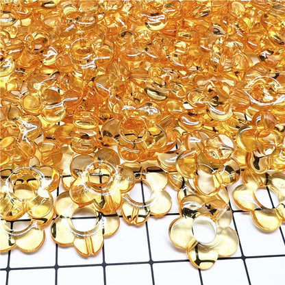 Transparent Hollow Flower Acrylic Beads 19mm Colorful 40pcs 9