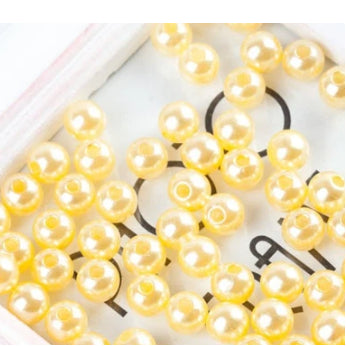 Round Faux Pearl ABS Plastic Beads Wholesale, Colorful Shiny Craft Colors, 6mm
