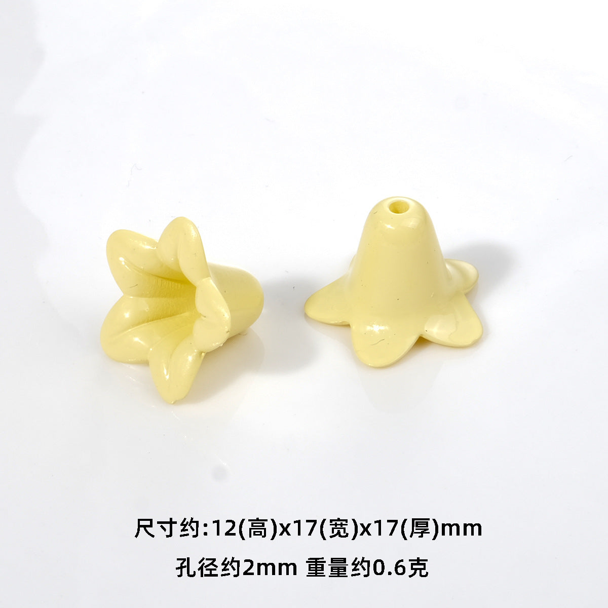 Bellflower Shaped Acrylic Beads 12x17x17mm and 21x28x28mm 50pcs 9