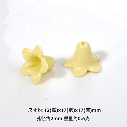 Bellflower Shaped Acrylic Beads 12x17x17mm and 21x28x28mm 50pcs 9