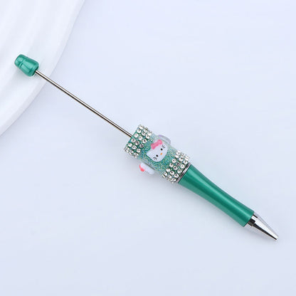 Beadable Pen with Kitty and Rhinestone  39