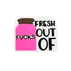 Silicone Focal Beads FUCK Bottle Bright Pink and Purple Colors 20pcs 2