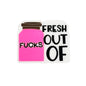Silicone Focal Beads FUCK Bottle Bright Pink and Purple Colors 20pcs 2