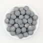 15mm Black and White Printed Round Silicone Beads 50pcs - Pattern 5