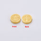 Stainless Steel Flat Metal Beads 10mm Color Retaining Jesus Portrait 10pcs 4