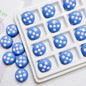 Palette Flat Acrylic Beads 16mm Glossy Raised Dot Design 10pcs 8