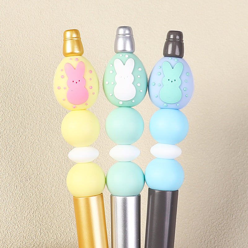 Silicone 3D Focal Beads Easter Bunny Chick Easter Egg Rabbit 20Pcs 15