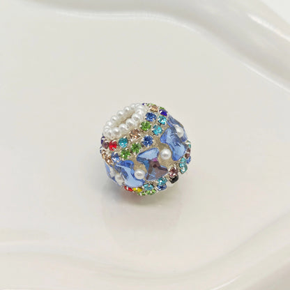 Full Rhinestone Bubblegum Rhinestone Beads 18mm Glam 4pcs 11