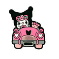 Silicone Focal Beads Kuromi Car Convertible Heart Details 20pcs
