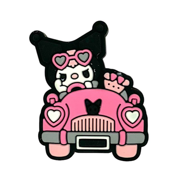 Silicone Focal Beads Kuromi Car Convertible Heart Details 20pcs
