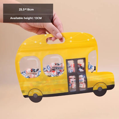 Car Shaped Zip Lock Bags Plastic Stand Up with Handle 25.5x18cm 10pcs 7