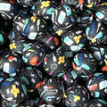 15mm Silicone Beads Medical Print Mixed Colors 50pcs