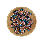 Silicone Focal Beads Brown Potato Couple Wearing Quirky Glasses 20pcs 2