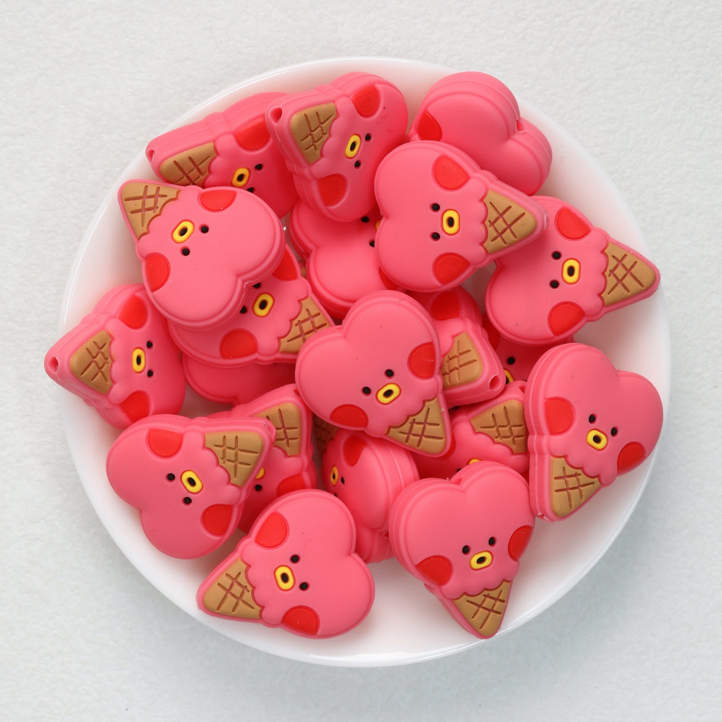 Cute Ice Cream and Animal Silicone Focal Beads 20 pcs 7