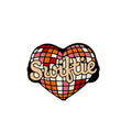 Silicone Focal Beads Love Heart Mosaic with Swiftie Text 1pcs