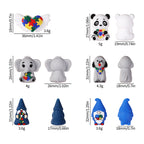 Silicone 3D Focal Beads Autism Pet Love Puzzle Pattern Puppies Panda 11