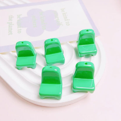 Small Chair Acrylic Beads 20x25mm Colorful Glossy 10pcs 18