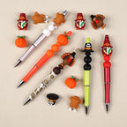 Silicone 3D Focal Beads Thanksgiving Pumpkins Give Thanks Hat 20pcs 6