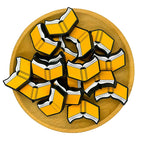 Silicone Focal Beads Book Yellow Cover Open Pages 20pcs 2